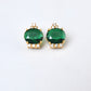 Emerald Zircon Studs