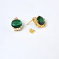 Emerald Zircon Studs