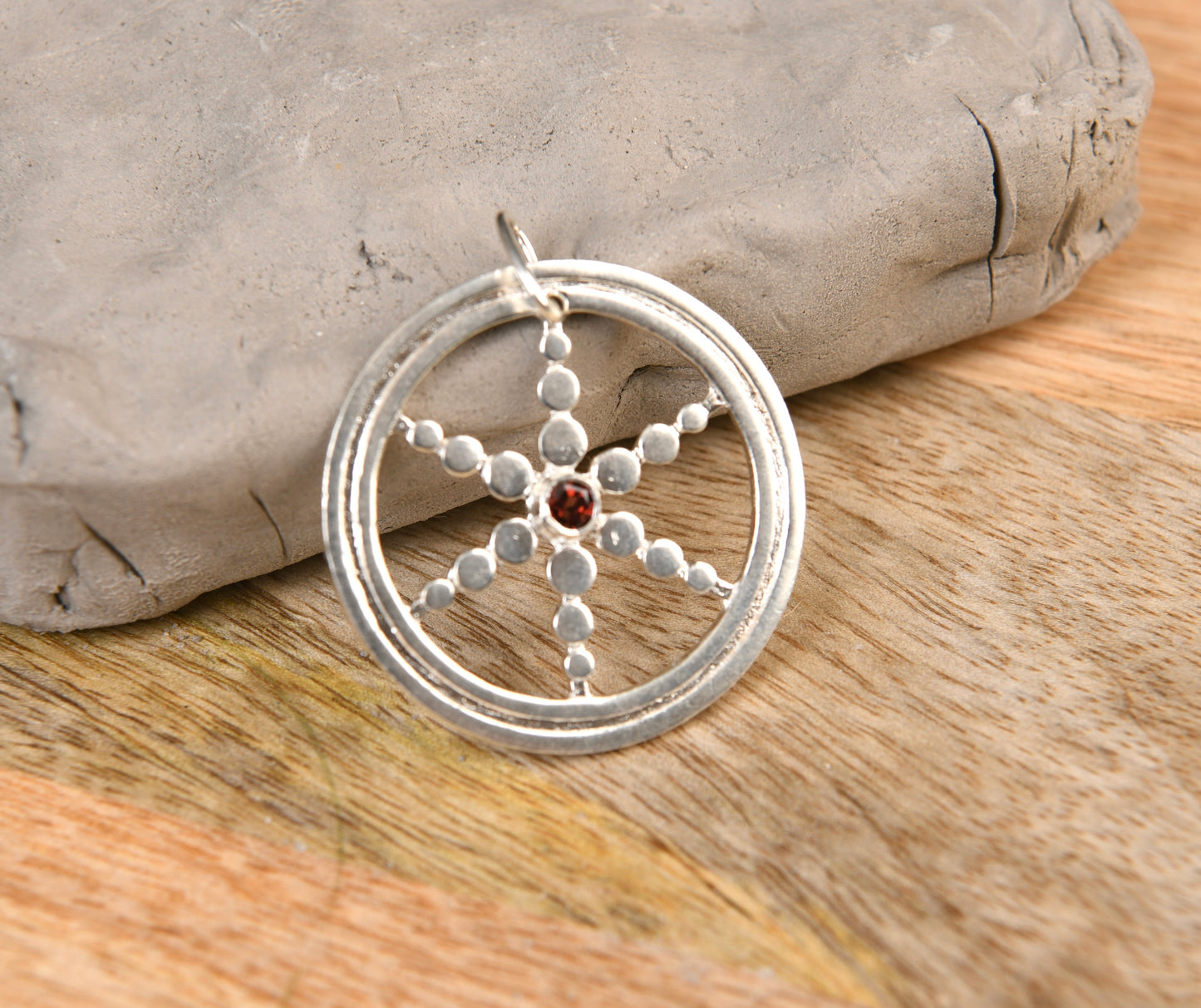 Silver Time Wheel Pendant