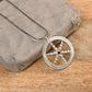 Silver Time Wheel Pendant