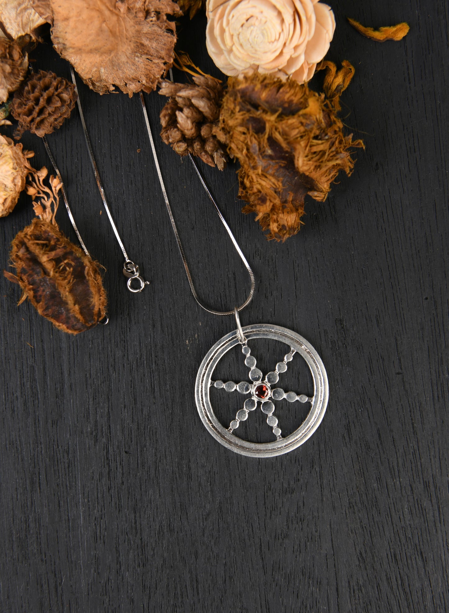 Silver Time Wheel Pendant