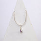 Amethyst Pendant In Silver Chain