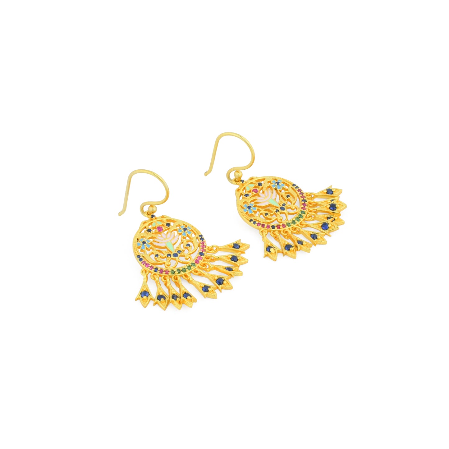 Mandakini Meenakari Delicate Earrings