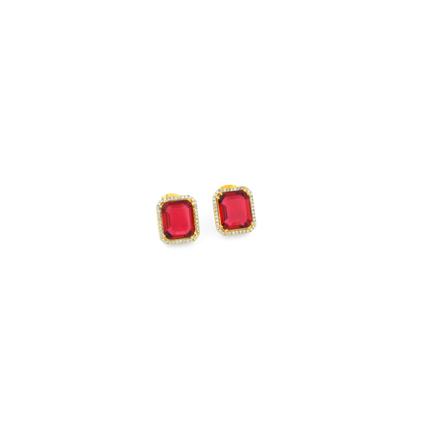 Ruby And Zircon Studs