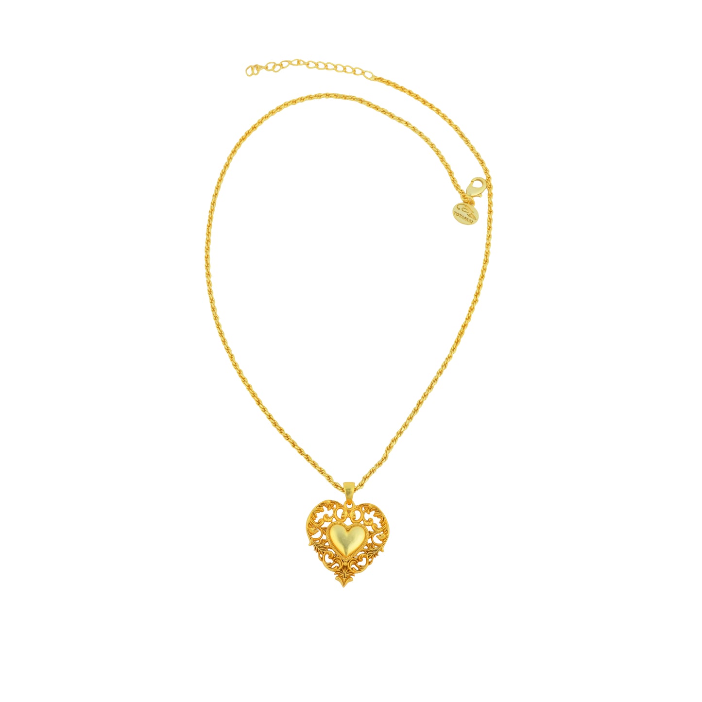 Golden Empress Heart Pendant