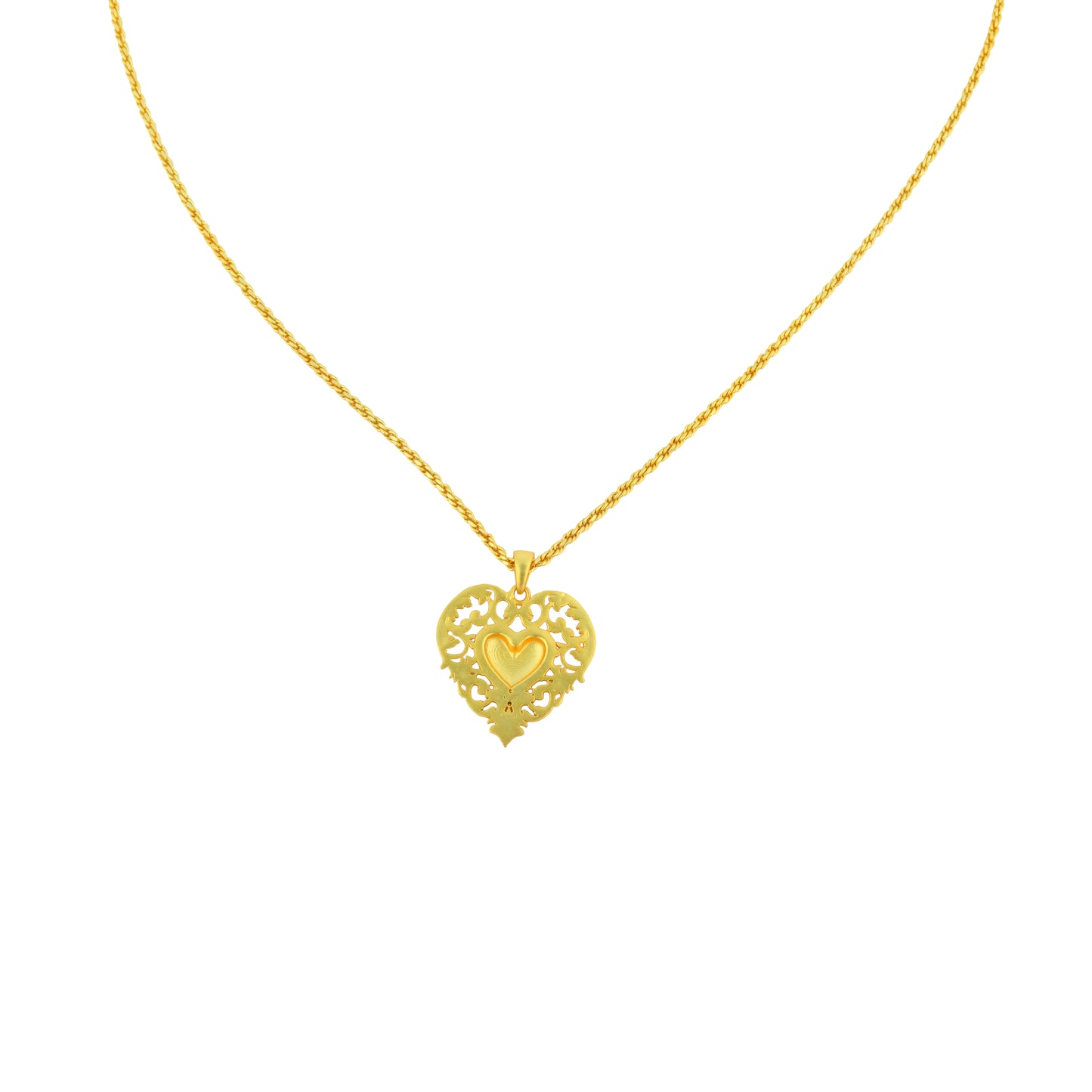Golden Empress Heart Pendant