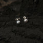 Ash Grey Pearl Studs (6 mm)