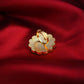 Oval Kundan Arsi Wedding Ring In Silver