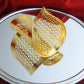 Lattice Brass Statement Cuff