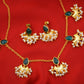 Half Moon Emerald Green Festive Necklace Set