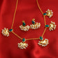 Half Moon Emerald Green Festive Necklace Set