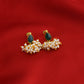 Half Moon Emerald Green Festive Necklace Set