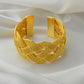 Braided Brass Statement Cuff Bracelet