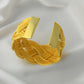 Braided Brass Statement Cuff Bracelet
