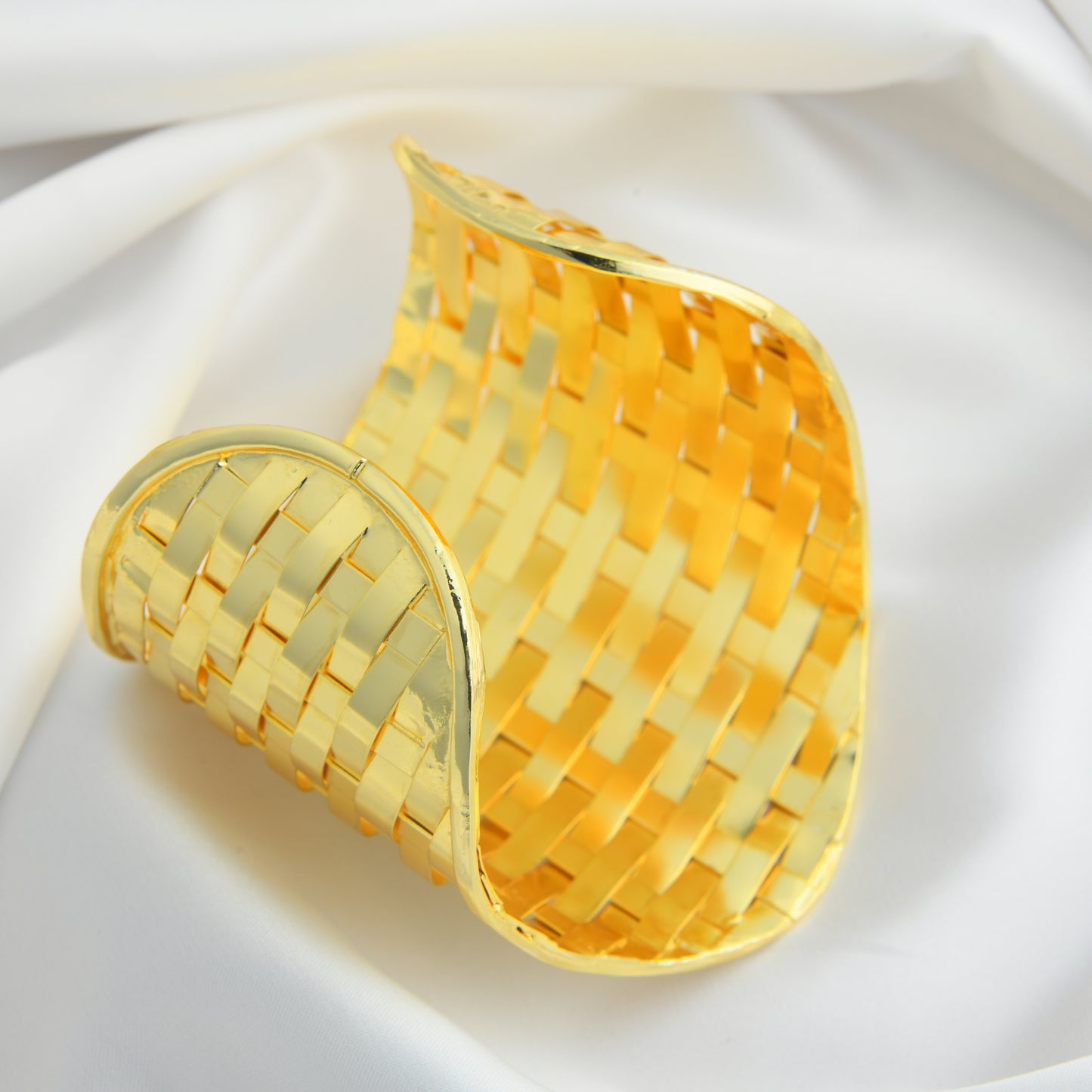 Golden Weave Cuff Bracelet