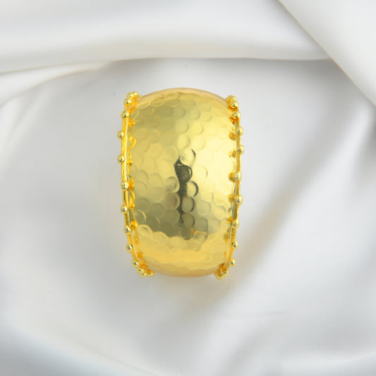 Hammered Gold Plated Brass Bracelet