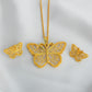 Beautiful Wings Gold Plated Butterfly Necklace Set