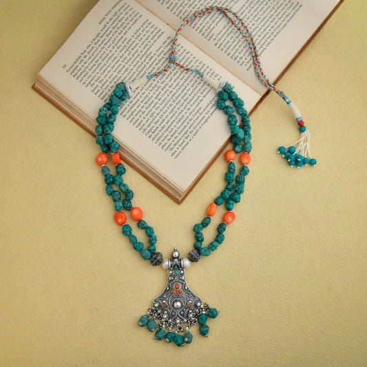 Nomadic Silver Turquoise Necklace