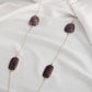 Long Ruby Bezel Necklace