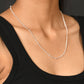 Silver Delicate Link Chain With Beads(18 inches)