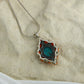 Turquoise Coral Silver Pendant