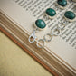 Indian Emerald Oval Links Silver Bracelet