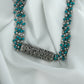 Turquoise Pearl Silver Necklace