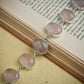 Rose Quartz Oval Link Silver Bracelet