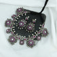 South Indian Peacock Silver Temple Necklace Set
