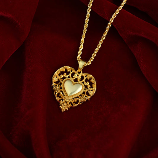 Golden Empress Heart Pendant