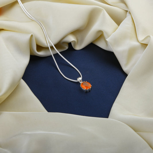 Carnelian Chakra Necklace with Chain