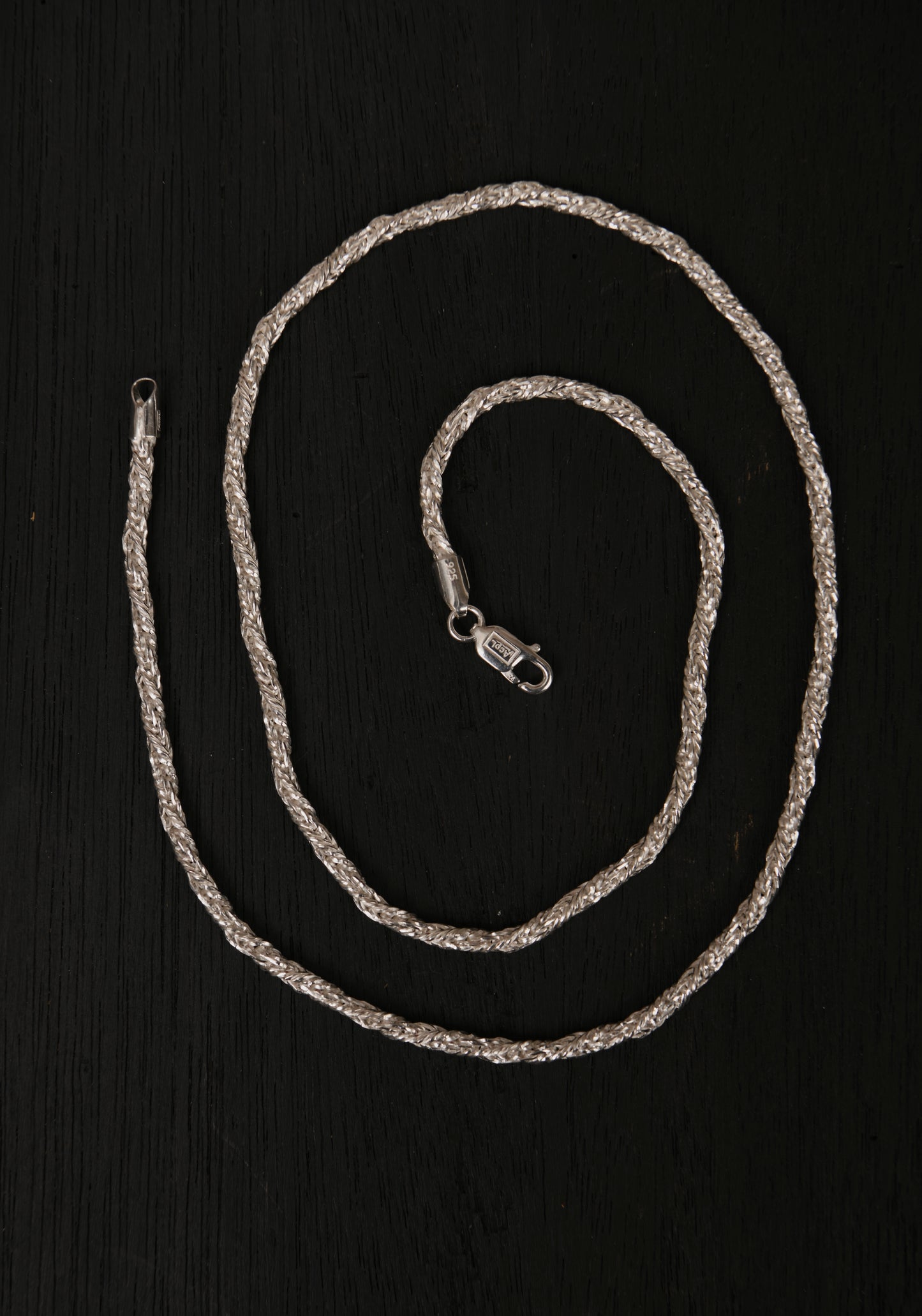 Woven Rope Silver Chain