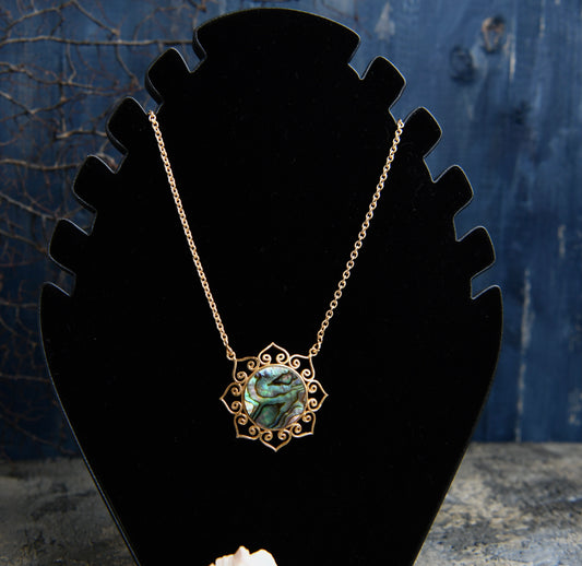 Blue Lagoon Abalone Pendant Set