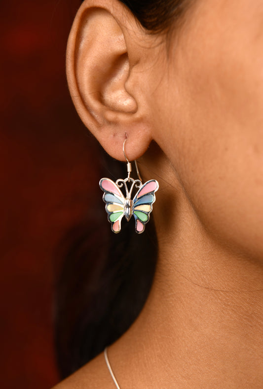 Flirty Butterflies Silver Earrings