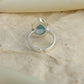 Larimar Drop Silver Ring