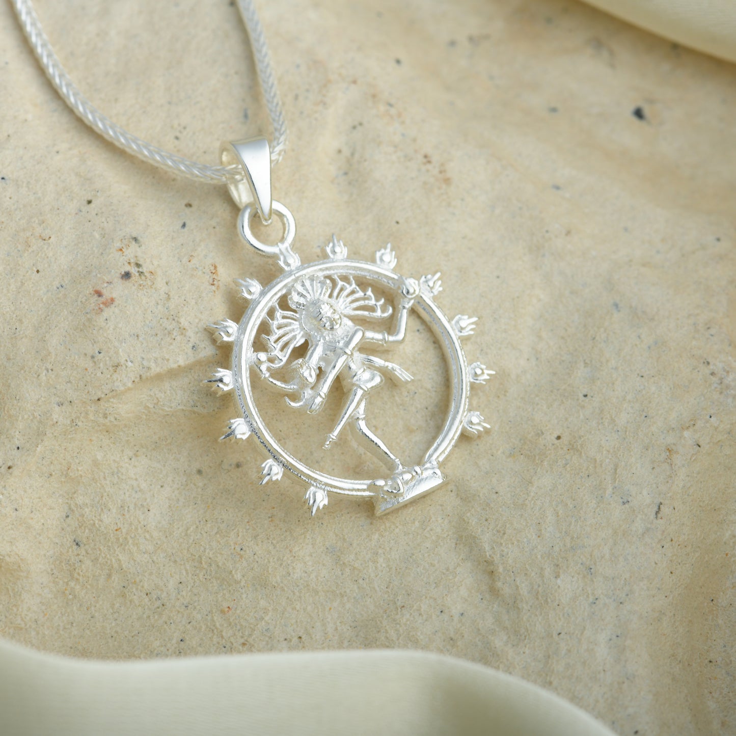 Cosmic Dance Nataraja Silver Pendant