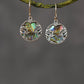 Tropical Forest Abalone Silver Earrings