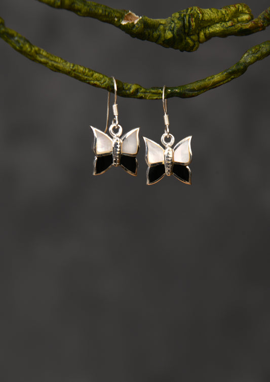 Day And Night Silver Earrings