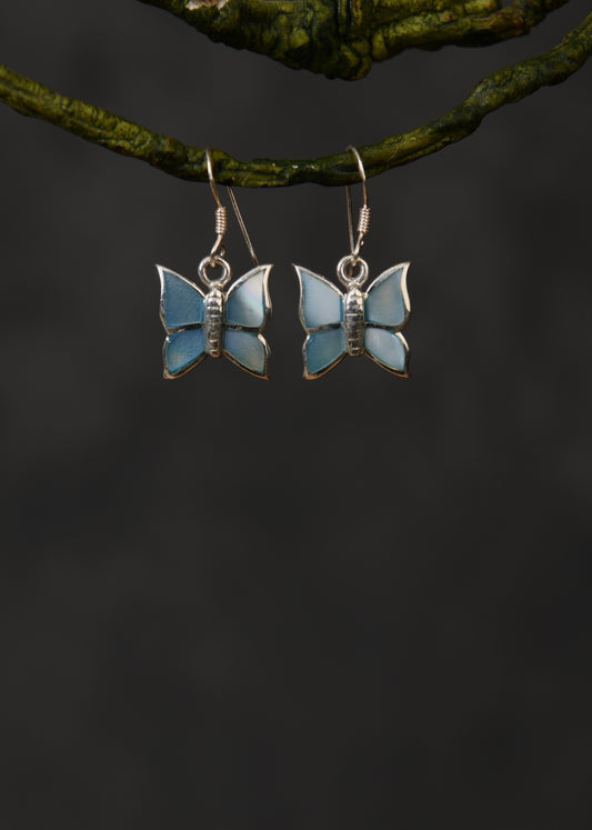 Water Babies Silver Butterfly Earrings