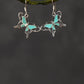 Teal Butterflies Silver Earrings