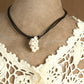 Leather And Pearl Bunch Necklace