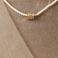 Minimalistic Golden Bead Pearl Necklace