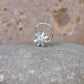Zirconia Flower Silver Nose Pin