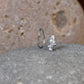 Zirconia Flower Silver Nose Pin