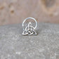 Celtic Triangle Silver Nose Pin