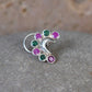 Chaand Phool Silver Nose Pin