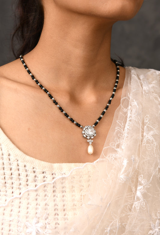 Oppulent Affection Silver Mangalsutra