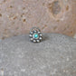 Turquoise Flower Silver Nose Pin