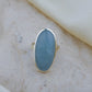 Ocean Mist Natural Aquamarine Oval Silver Pendant