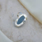 Ocean Mist Natural Aquamarine Oval Silver Pendant